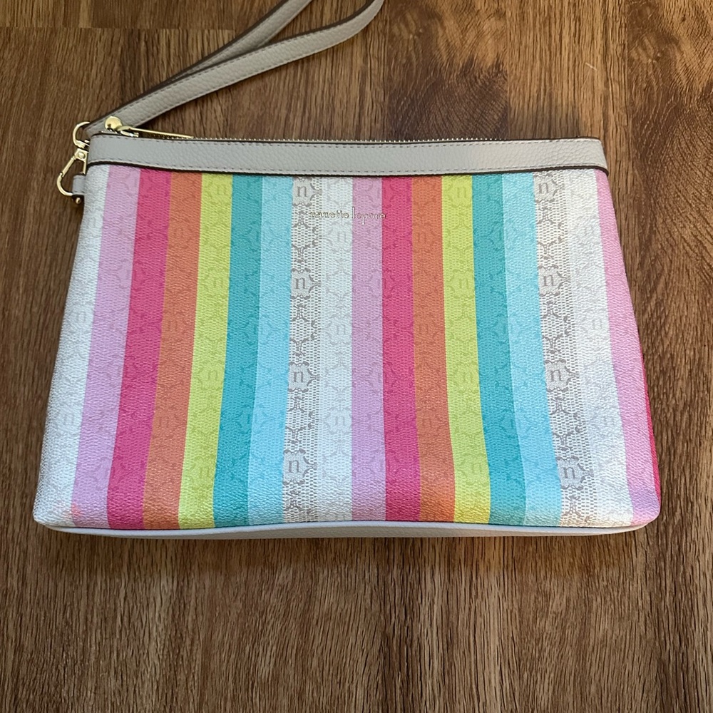 Nanette Lepore Multicolor Striped Clutch